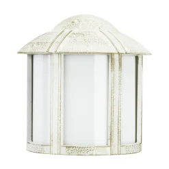 Massieve Affra buitenwandlamp in wit-goud