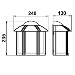Massieve Affra buitenwandlamp in wit-goud