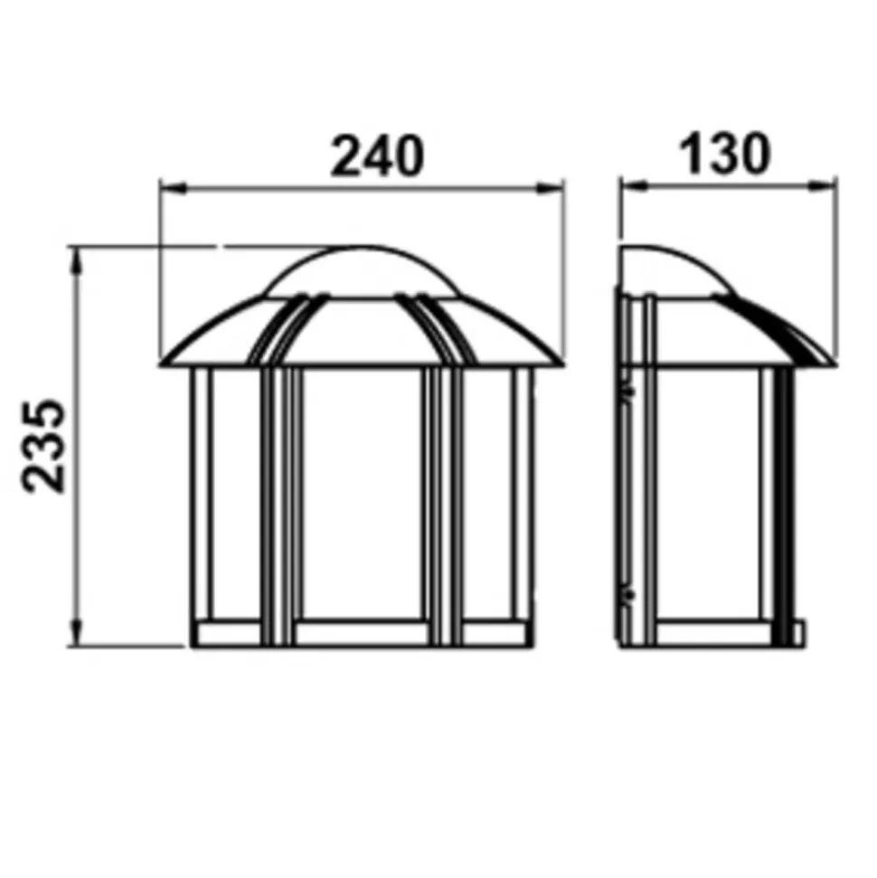 Massieve Affra buitenwandlamp in wit-goud