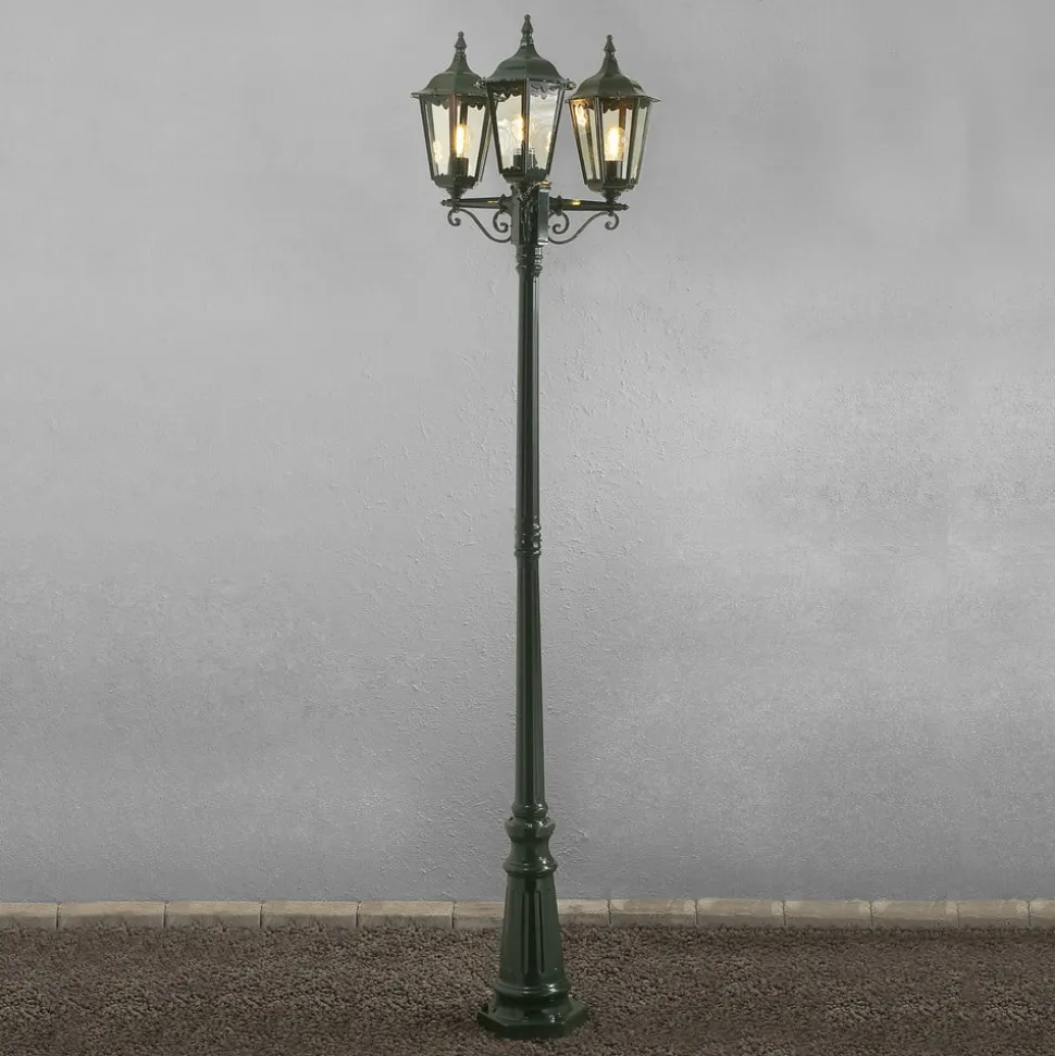 Mastlamp Firenze, 3-lamps, groen