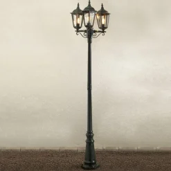 Mastlamp Firenze, 3-lamps, groen