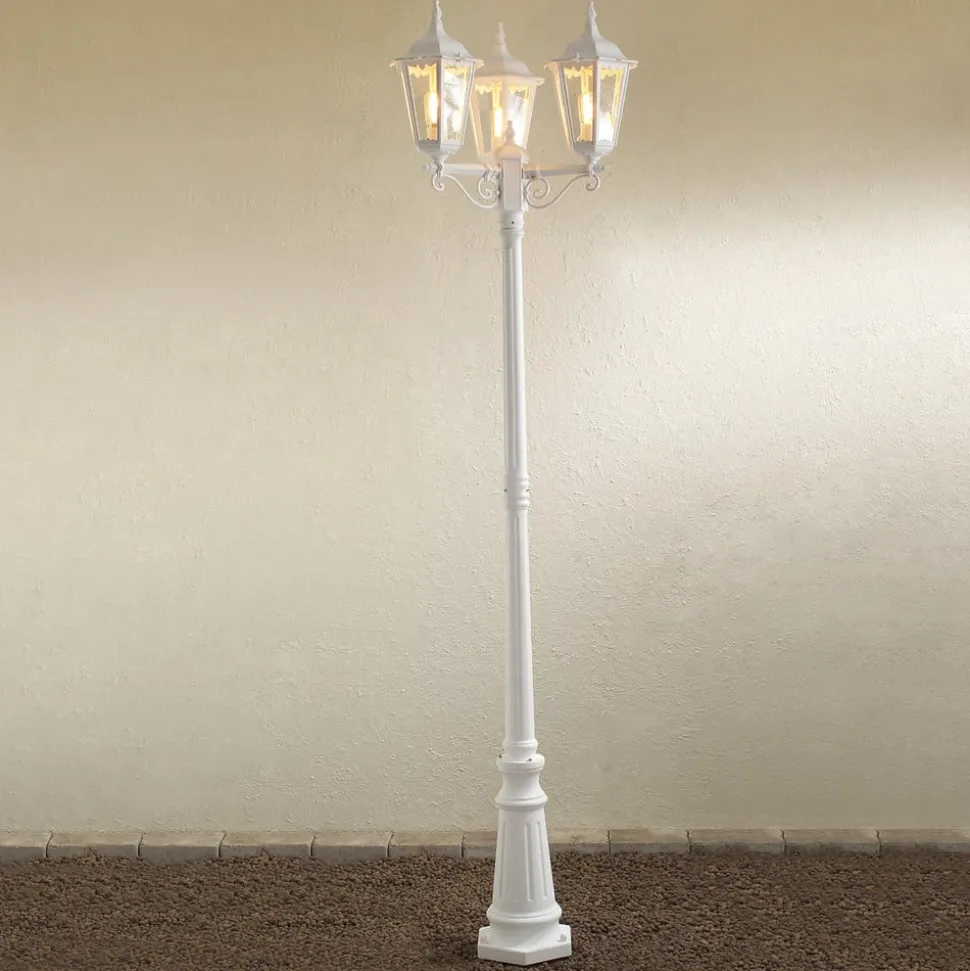 Mastlamp Firenze, 3-lamps, wit