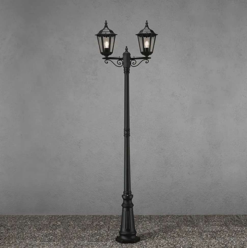 Mastlamp Firenze, 2-lamps, zwart
