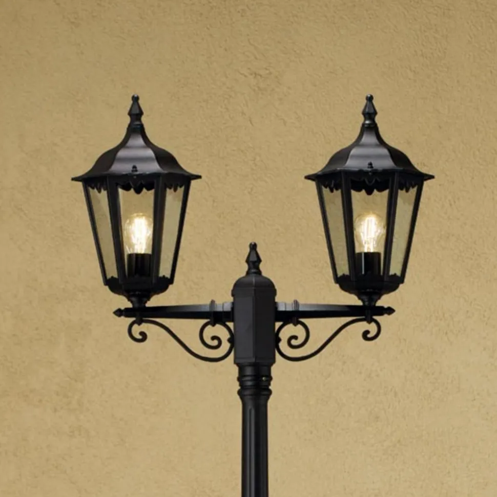 Mastlamp Firenze, 2-lamps, zwart