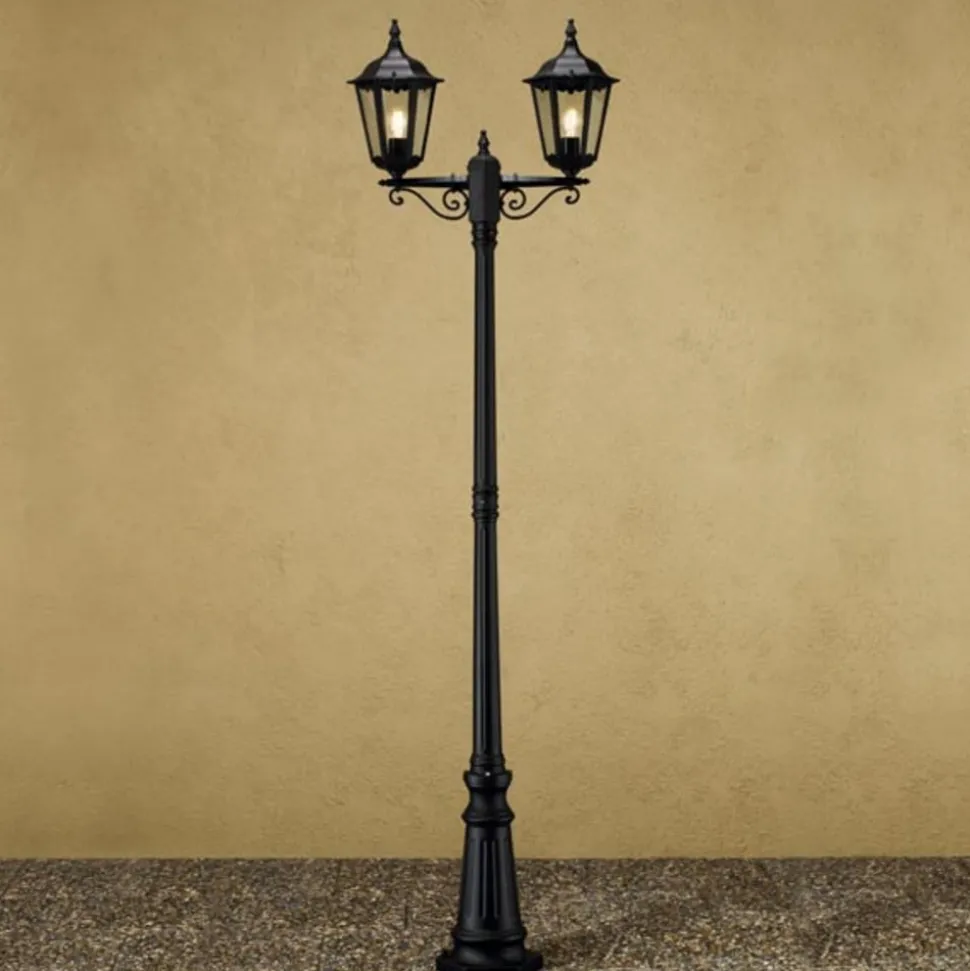 Mastlamp Firenze, 2-lamps, zwart