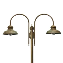 Mastlamp Luca messing antiek-koper, 2-lamps