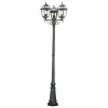 Mastlamp New Orleans, zwart-goud, 3-lamps