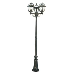 Mastlamp New Orleans, zwart-goud, 3-lamps