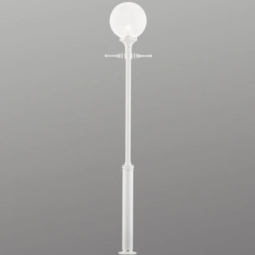 Mastlamp ORION in wit met heldere bolkap