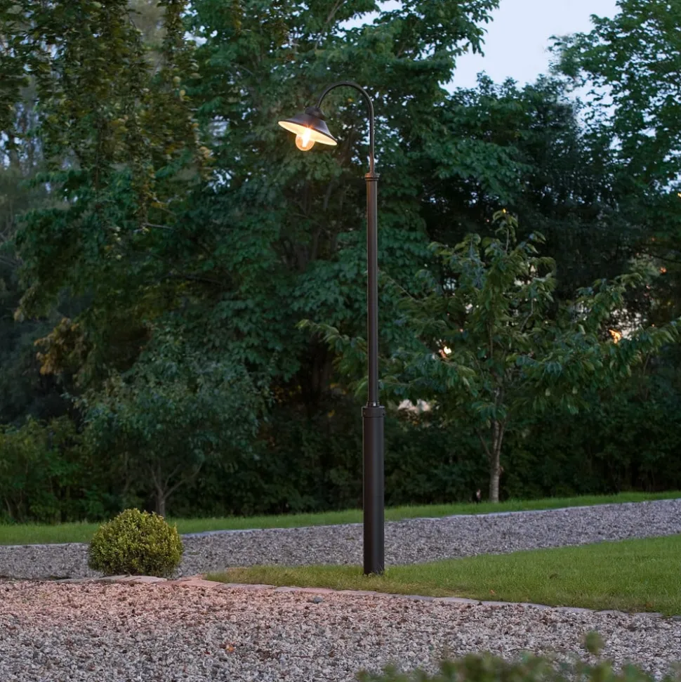 Mastlamp Vega, zwart, 1-lamp, 240 cm