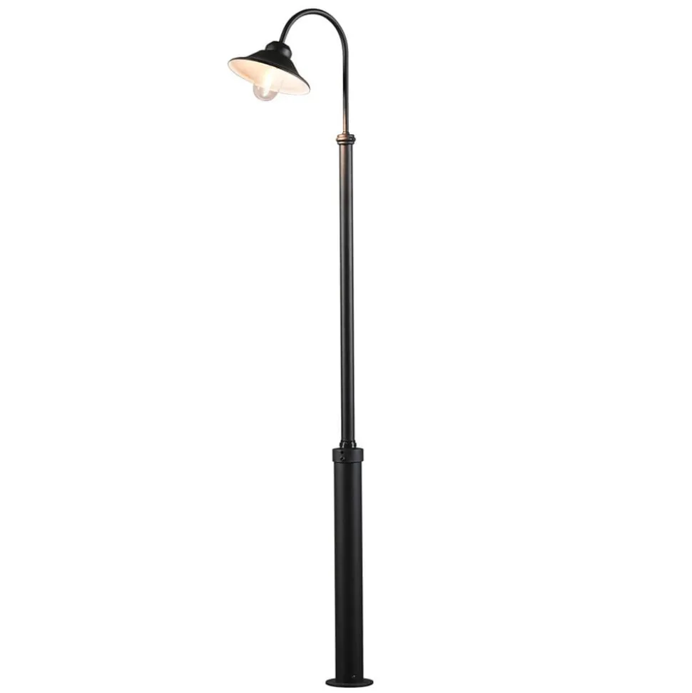 Mastlamp Vega, zwart, 1-lamp, 240 cm