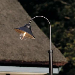 Mastlamp Vega, zwart mat, 1-lamp, 247 cm