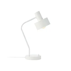 Matis tafellamp, metaal, verstelbare kap, wit