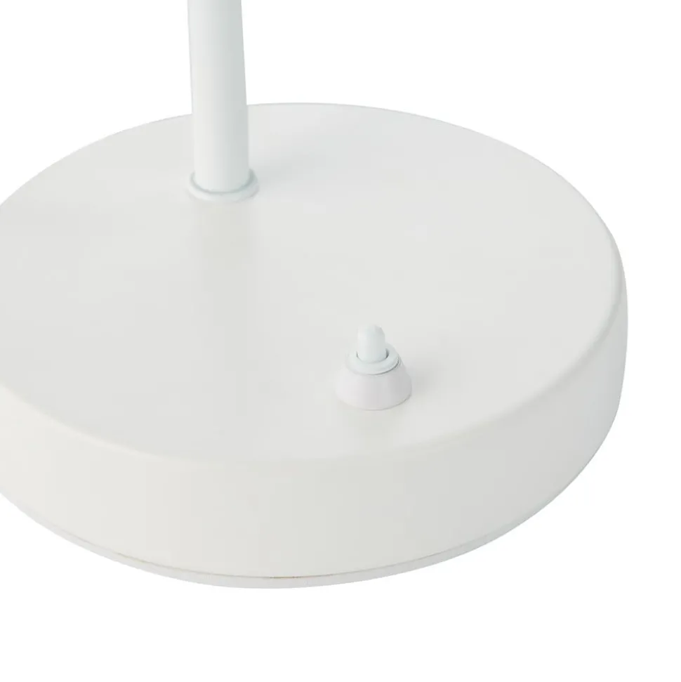 Matis tafellamp, metaal, verstelbare kap, wit