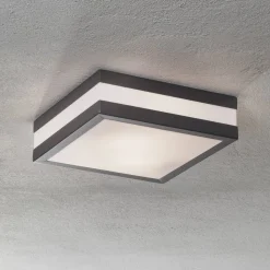 Matteo buiten plafondlamp, 2 x E27, IP44, antraciet