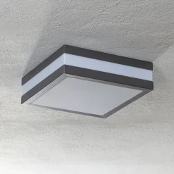 Matteo buiten plafondlamp, 2 x E27, IP44, antraciet