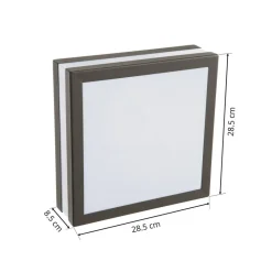 Matteo buiten plafondlamp, 2 x E27, IP44, antraciet