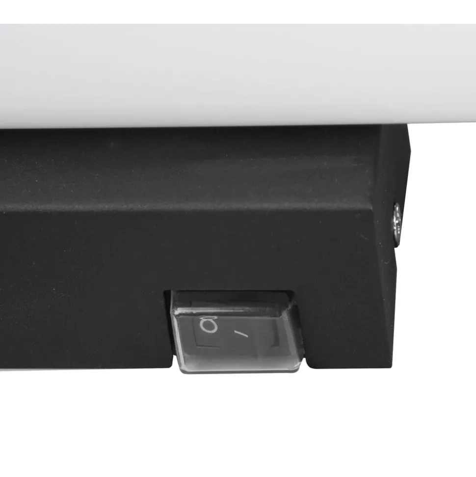 Mattimo LED wandlamp, breedte 40 cm, zwart, schakelaar