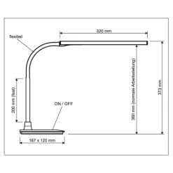 MAULpirro LED tafellamp, wit, hoogte 37 cm, dimbaar