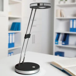 MAULpuck LED tafellamp, telescopische arm, zwart