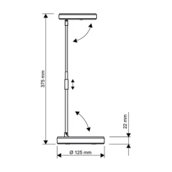 MAULpuck LED tafellamp, telescopische arm, zwart