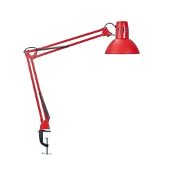 MAULstudie klemlamp, rood, hoogte 44 cm, metaal