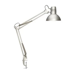MAULstudie klemlamp, zilverkleurig, hoogte 44 cm, metaal