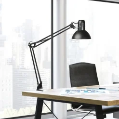 MAULstudie klemlamp, zwart, 44 cm, metaal, E27 E27