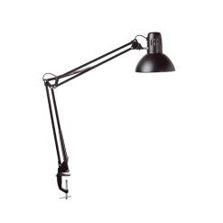 MAULstudie klemlamp, zwart, hoogte 44 cm, metaal
