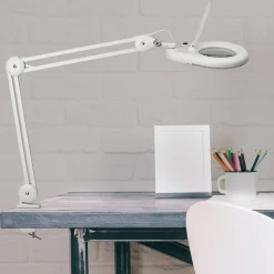 MAULviso LED loeplamp, wit, hoogte 50 cm, klem