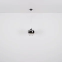 Maxy hanglamp, Ø 48 cm, rookgrijs, glas, 3-lamps.