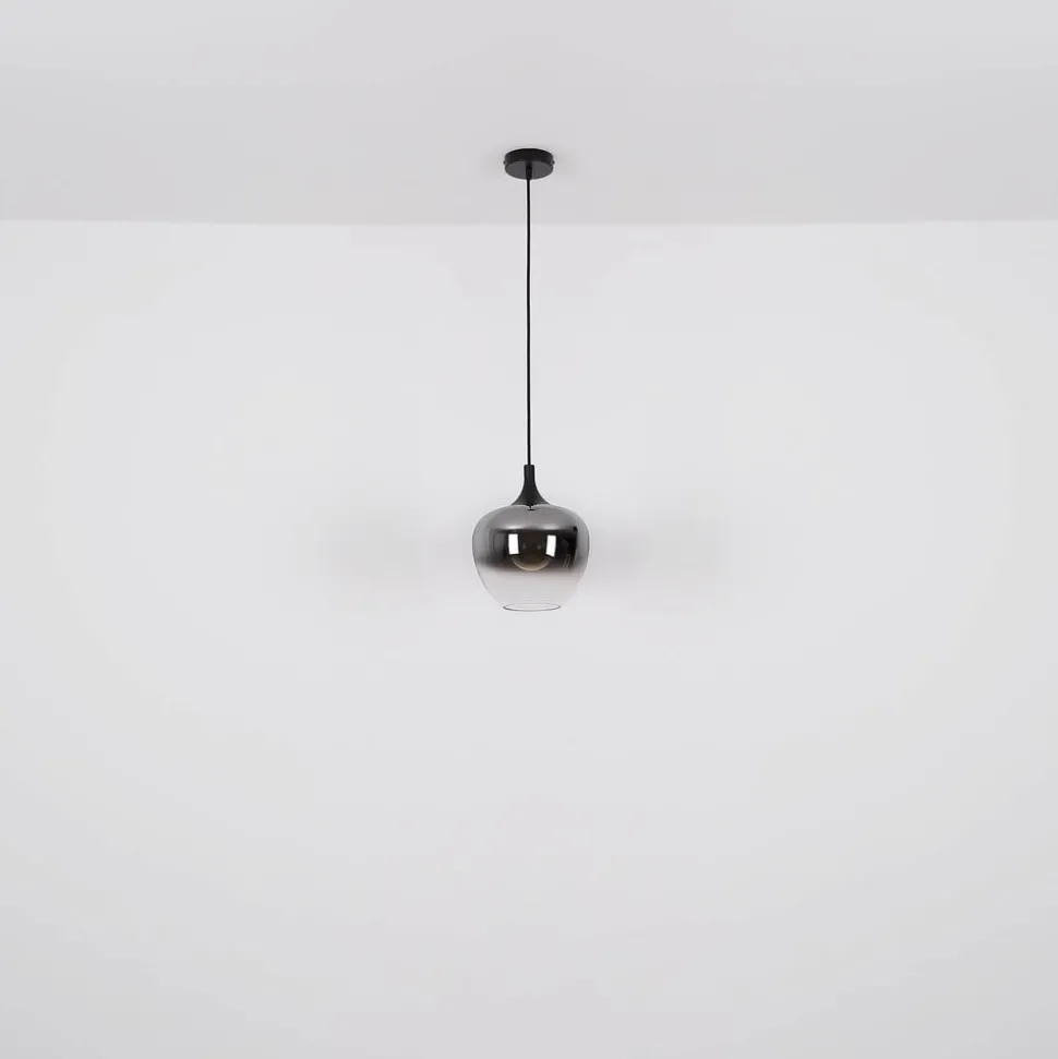 Maxy hanglamp, Ø 48 cm, rookgrijs, glas, 3-lamps.