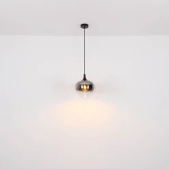 Maxy hanglamp, Ø 48 cm, rookgrijs, glas, 3-lamps.