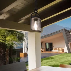 Maya buiten hanglamp in donkergrijs IP65, 150 cm