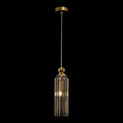 Maytoni Antic hanglamp, glazen kap in Cognac