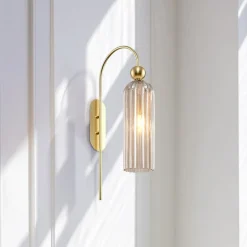 Maytoni Antic wandlamp, glazen kap in Cognac