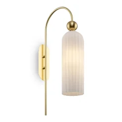 Maytoni Antic wandlamp, glazen kap in wit
