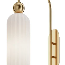 Maytoni Antic wandlamp, glazen kap in wit