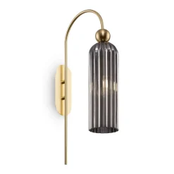 Maytoni Antic wandlamp, glazen kap in grijs