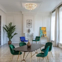 Maytoni Basfor plafondlamp, goudkleurig, Ø 30 cm, 3 x E14