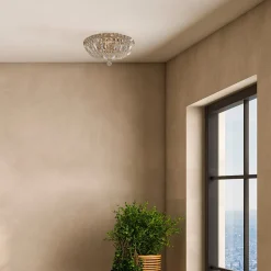 Maytoni Basfor plafondlamp, goudkleurig, Ø 30 cm, 3 x E14