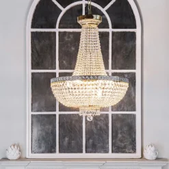 Maytoni Bella kroonluchter, goudkleurig, kristal, Ø 50 cm