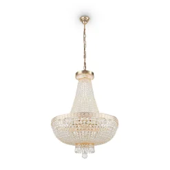 Maytoni Bella kroonluchter, goudkleurig, kristal, Ø 50 cm