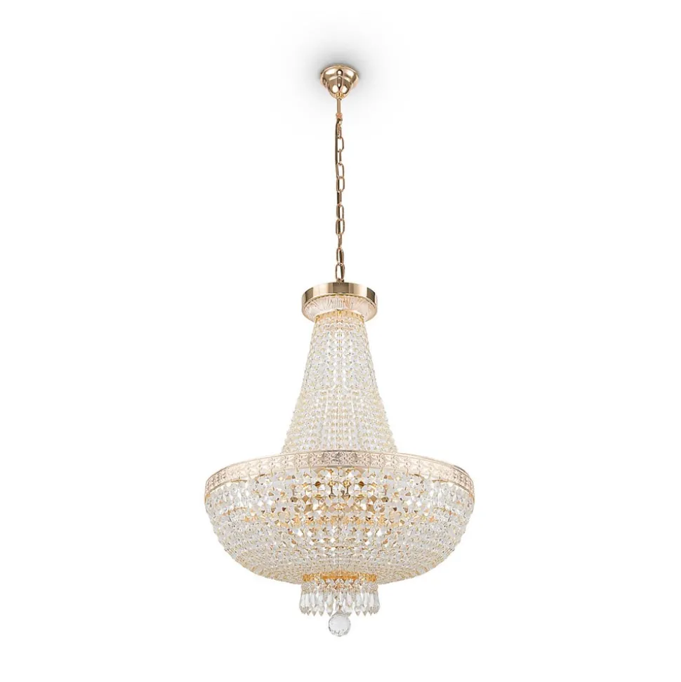 Maytoni Bella kroonluchter, goudkleurig, kristal, Ø 50 cm