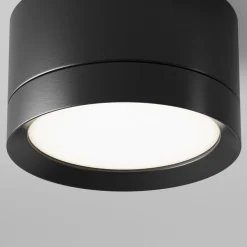 Maytoni downlight Hoepel, zwart, hoogte 5 cm Ø 8,5 cm aluminium GX53