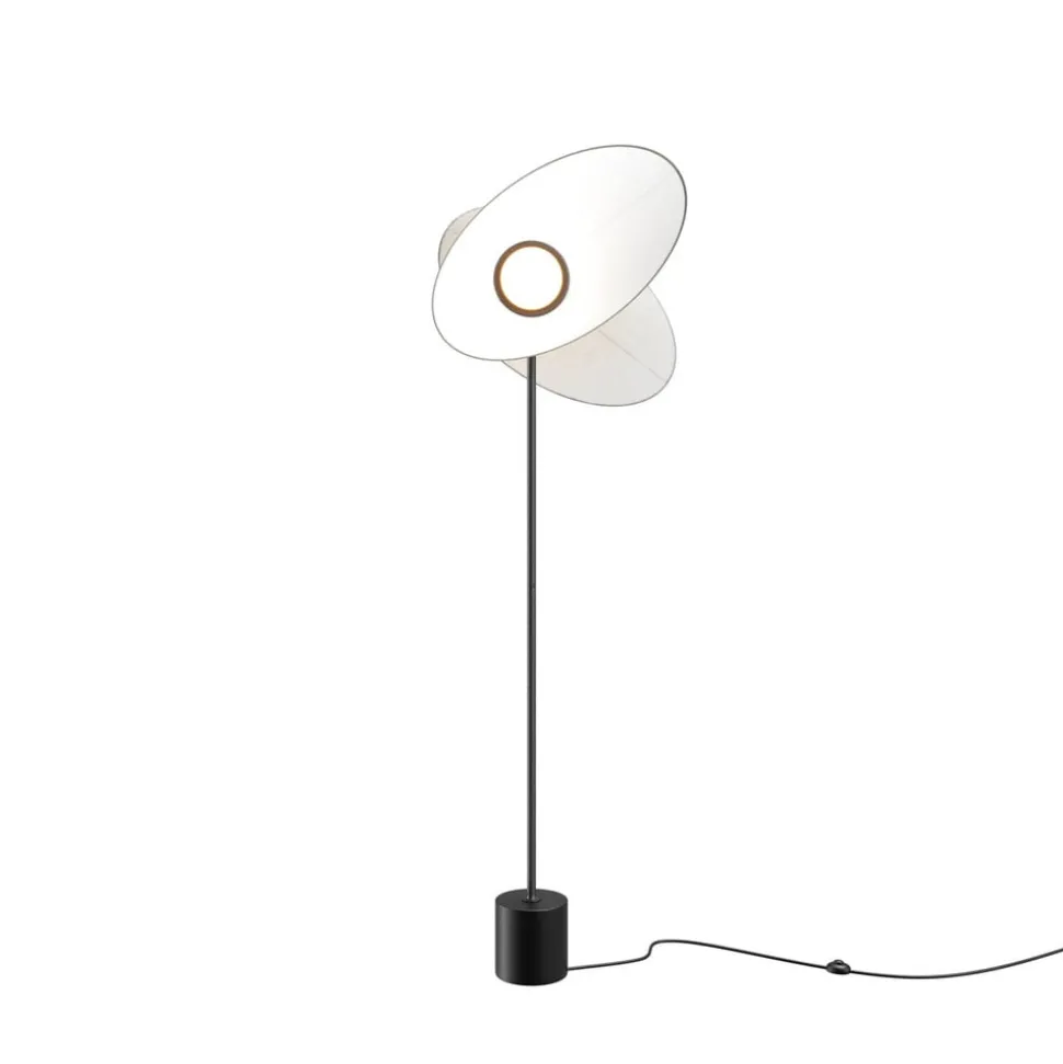 Maytoni Evolution LED vloerlamp, zwart/wit, hoogte 158 cm