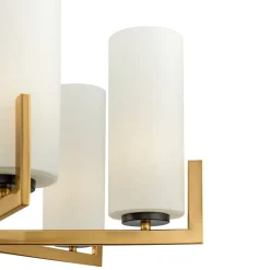 Maytoni Fortano kroonluchter 6-lamps glazen kap