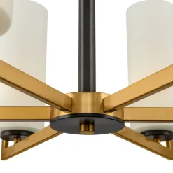 Maytoni Fortano kroonluchter 6-lamps glazen kap