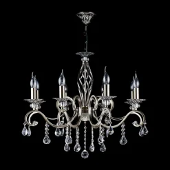 Maytoni Grace kroonluchter 8-lamps messing/wit