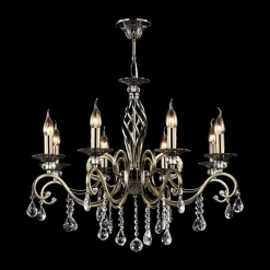 Maytoni Grace kroonluchter 8-lamps messing/wit